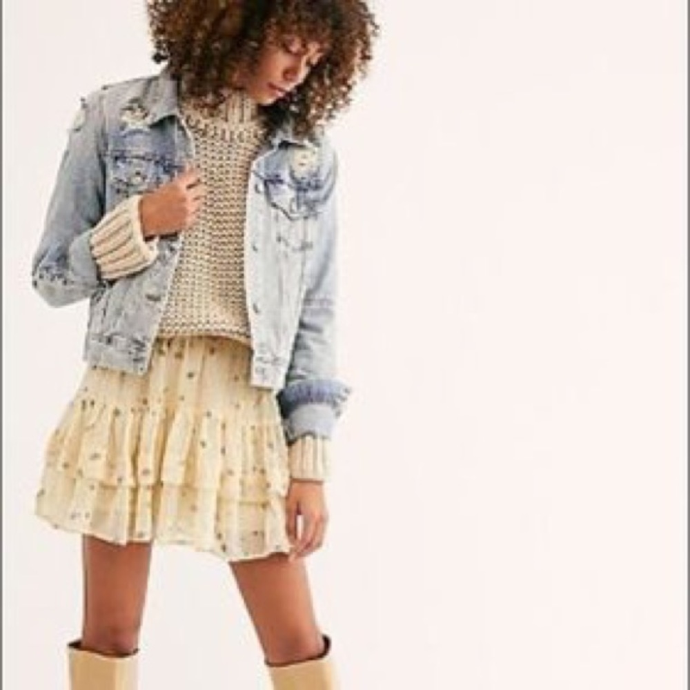 Free People from the Valley Floral Ruffle Skirt.